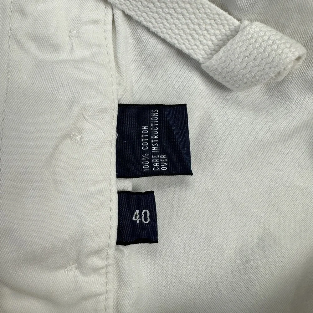 Vintage Polo Ralph Lauren Men Chino Shorts‎ 40 Waist White Distressed Coastal